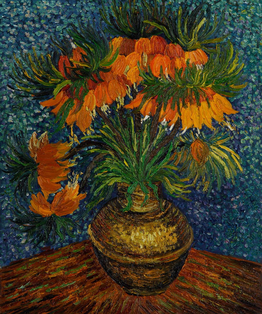 Crown Imperial Fritillaries in a Copper Vase by Vincent Van Gogh - Click Image to Close